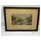 A LITTLE RIVER WITH MOUNT WASHINGTON WALLACE