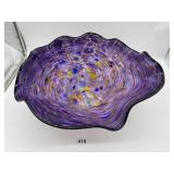 DALE CHIHULY SIGNED HANDKERCHIEF BOWL OUTSTANDING