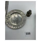STERLING PLATE AND CANDLE HOLDER 1.99OZT