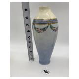 HAND PAINTED VASE W/ FLOWERS SIGNED EIAG CHECZ.