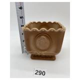 FENTON BICENTENNIAL CHOCOLATE SLAG GLASS PLANTER