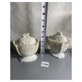 WESTMORELAND COVERED SUGAR DISHES