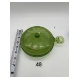 GREEN IMPERIAL POCKET WATCH COVERED DISH