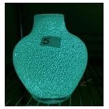 JEAN CLAUDE NOVARO ART GLASS VASE- GLOWS WHILE