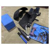 WEIGHT BELT, #3 LB. HAND WEIGHT, PUNCHES, ETC.