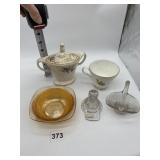 VINTAGE HAT CANDY CONTAINER, CARNIVAL BOWL,