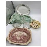 TRANSFERWARE HEIRLOOM PLATTER, FOSTORIA DISH,