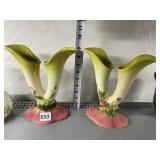 2 DOUBLE SIDED HULL VASES