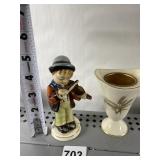 OCCUPIED JAPAN VIOLIN PLAYER, LENOX CANDLE HOLDER