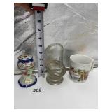 SMALL BRIDE BASKET, PORCELAIN HAT PIN HOLDER, A.