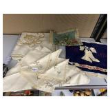 NEEDLEWORK INCLUDING LIBERTY BELL, NAPKIN SET