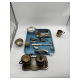 SILVERPLATE CR/SUGAR, FLATWARE ETC.