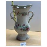 TWO HANDLED PORCELAIN VASE 8.5" MADE IN JAPAN