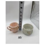DAISEY AND BUTTON PINK OPALESCENT MILK GLASS