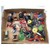 ASSORTMENT OF GERMAN SMOKERS AND WOODEN TOY PARTS