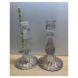 BACCARAT SWIRL DESIGN 8.5" H CANDLESTICKS