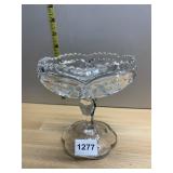 SNOWFLAKE DESIGN ETCHED COMPOTE