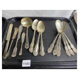 ASSORTMENT OF FLATWARE SEE PHOTOS