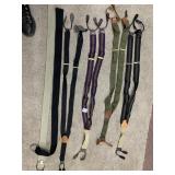SZ. 44 TWO BELTS AND 4 PAIRS OF SUSPENDERS W/