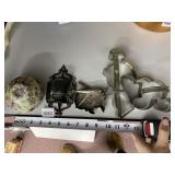 COOKIE CUTTERS, PORCELAIN COVERED BOX ETCETERA