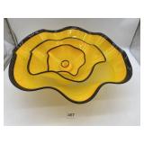 DALE CHIHULY 4 PIECE HANDKERCHIEF BOWL SET YELLOW