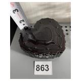 HAND PAINTED CREAMER AND SILVER DESIGN BASE