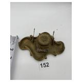 METAL BASE W/ GLASS INSERT INK WELL