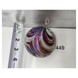 4 INCH ROUND GLASS BALL ORNAMENT
