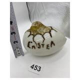 ANTIQUE VICTORIAN HANDBLOWN MILK GLASS EASTER EGG