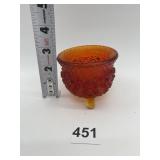 GLASS FOOTED DAISY VOTE OF CANDLE HOLDER