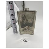 SHEFFIELD ROSE PEWTER ENGLAND FLASK