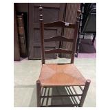 RUSH SEAT ANTIQUE CHAIR GOOD CONDITION