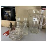 GLASS PITCHER, CRUITS