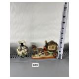 EAAHNIKH TEXAN VASE AND HAND PAINTED JAPAN HORSE