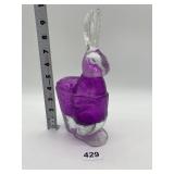 TALL STANDING GLASS BUNNY ZABKOWICE GLASS CANDY