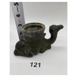 METAL SHRINE CAMEL SIGNED BASE SEE PHOTO  1204