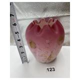 VICTORIAN MOUNT WASHINGTON PINK SATIN GLASS ROSE