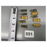 GROUP OF VINTAGE MINIATURE LICENSE PLATES