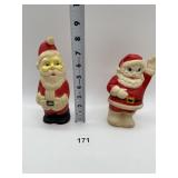 2 PLASTIC SANTA