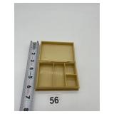 CELLULOID TRINKET BOX W/ COMPARTMENTS SEE HINGE