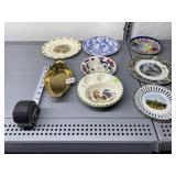 ASSORTED PLATES, EGG HOLDER/BOWL, ETC.