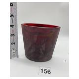 POLAND GLASS VASE - PURPLE RED MATTE FINISH VASE