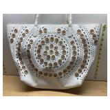 SONDRA ROBERTS SQUARED HANDBAG NEW SOME SCUFF