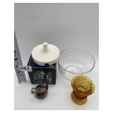 CRYSTAL CUBE VOTE OF CANDLE HOLDER, PURPLE