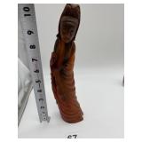 OX HORN INTRICATELY CARVED CHINESE STATUE