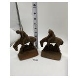 END OF THE TRAIL PAIR OF BOOKENDS ONE MISSING