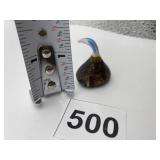 HERSHEYS KISS GLASS WITH SILVER OVERLAY