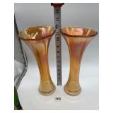 CARNIVAL SWUNG GLASS VASE