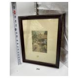WALLACE NUTTING " A GARDEN OF LARKSPUR" FRAMED
