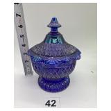FENTON VINTAGE ART GLASS PAGODA COVERED CANDY